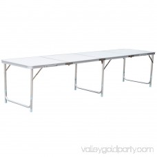 Ktaxon 8ft Folding Table Aluminum Indoor/ Outdoor Picnic Party Dining Table Lightweight